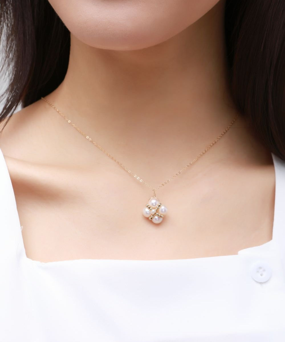 Embellished Series Lucky Clover Necklace - floysun