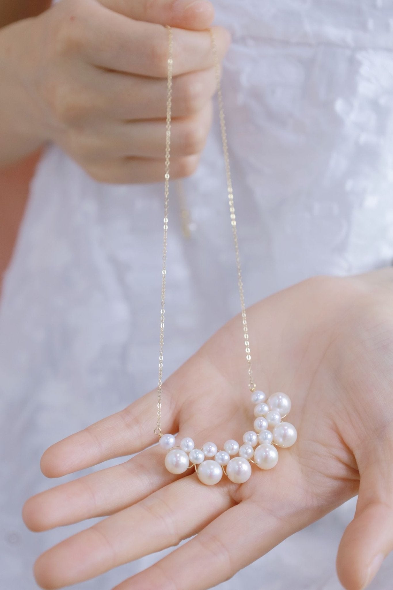 Embellished Series Pearl Cloud Necklace - floysun