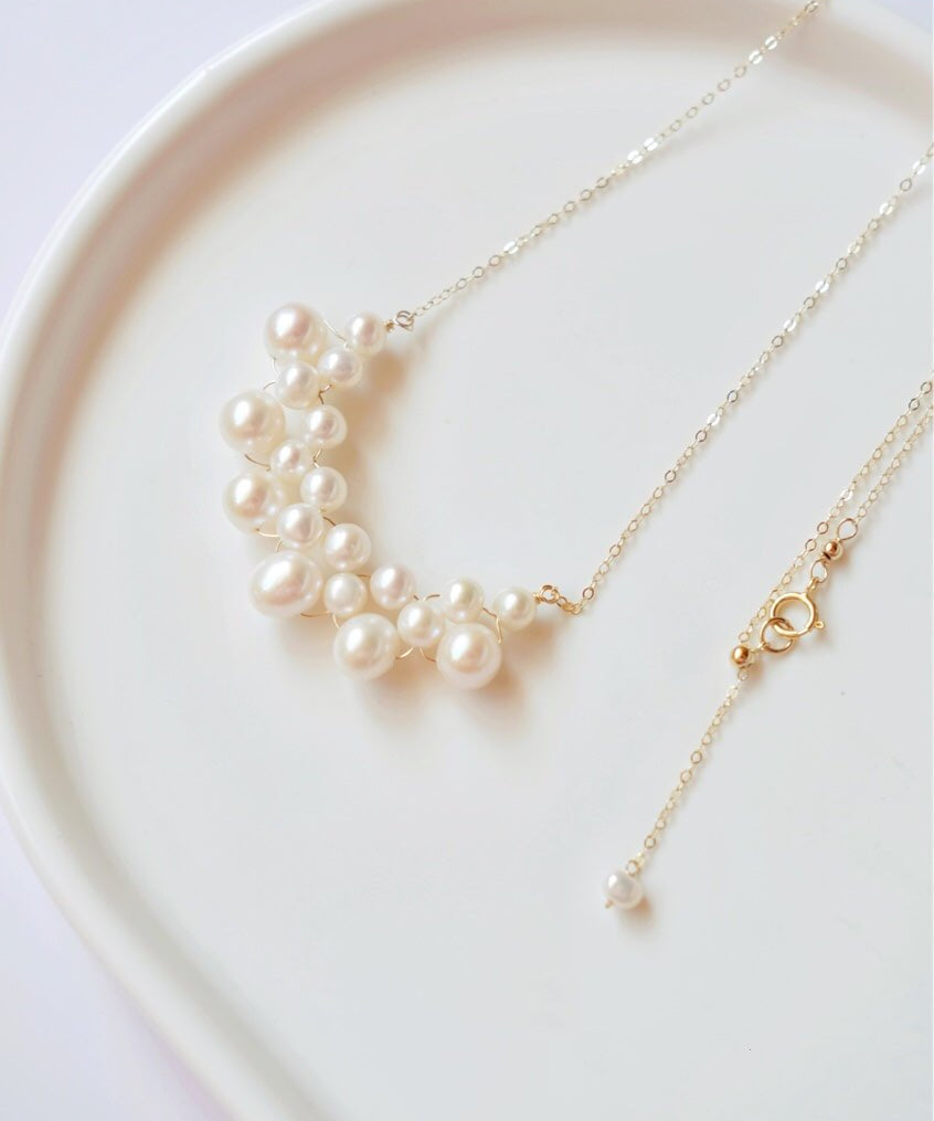 Embellished Series Pearl Cloud Necklace - floysun