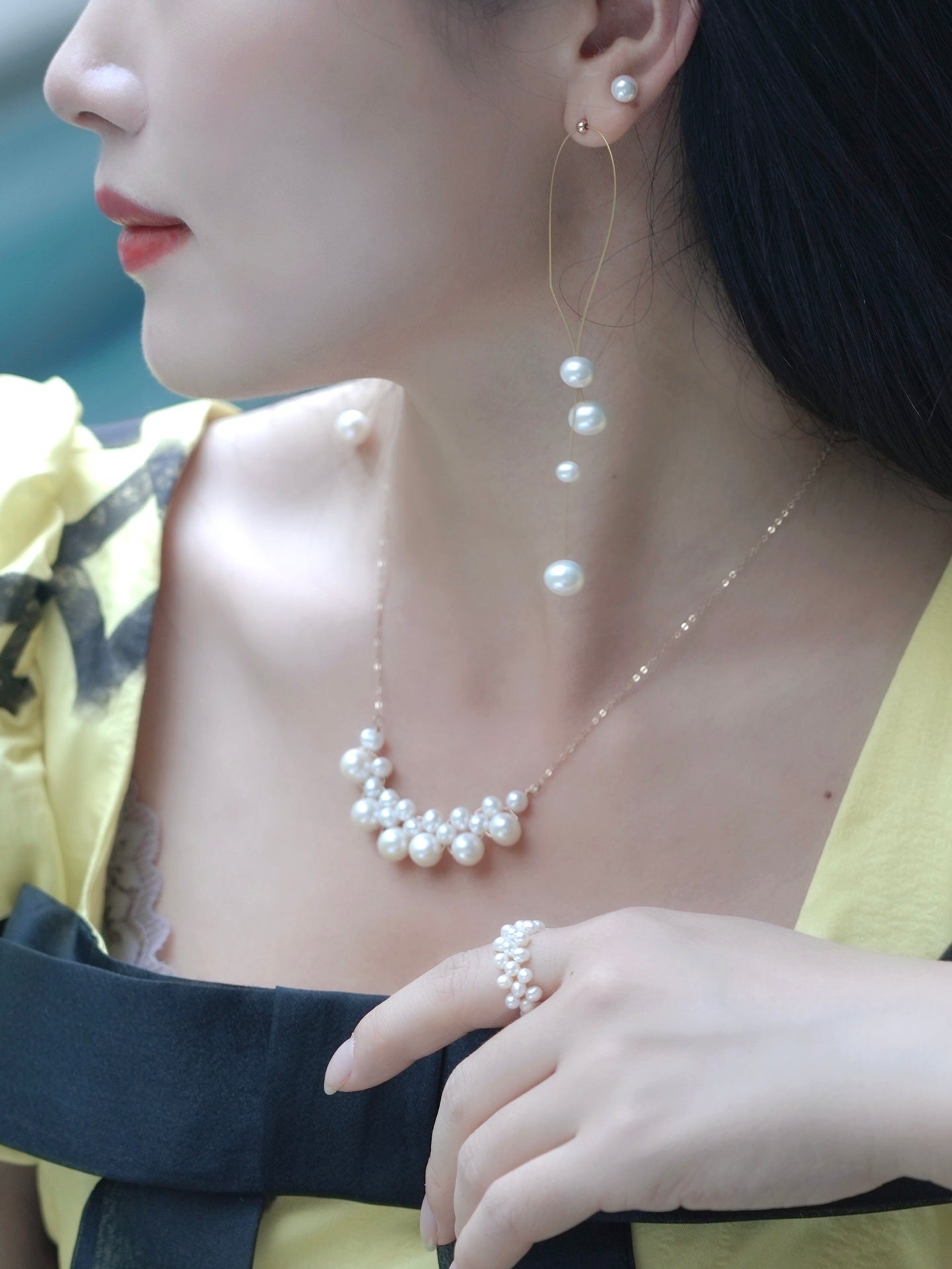 Embellished Series Pearl Cloud Necklace - floysun