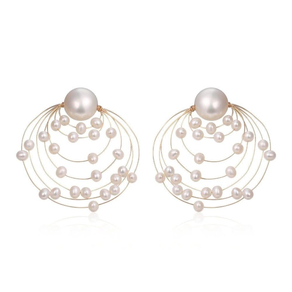 Embellished Series Planetary Orbit Studs Earrings Ear Clips - floysun