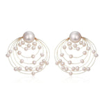 Embellished Series Planetary Orbit Studs Earrings Ear Clips - floysun