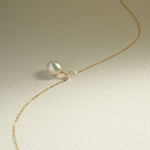 Embellished Series Plump Droplet Pearl Pendant Necklace - floysun