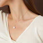 Embellished Series Plump Droplet Pearl Pendant Necklace - floysun