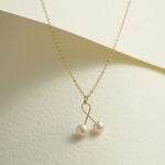 Embellished Series Small Cherry Pearl Pendant Necklace - floysun