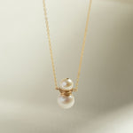 Embellished Series Snowman Pearl Pendants Necklace - floysun