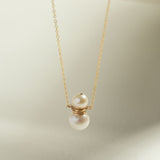 Embellished Series Snowman Pearl Pendants Necklace - floysun