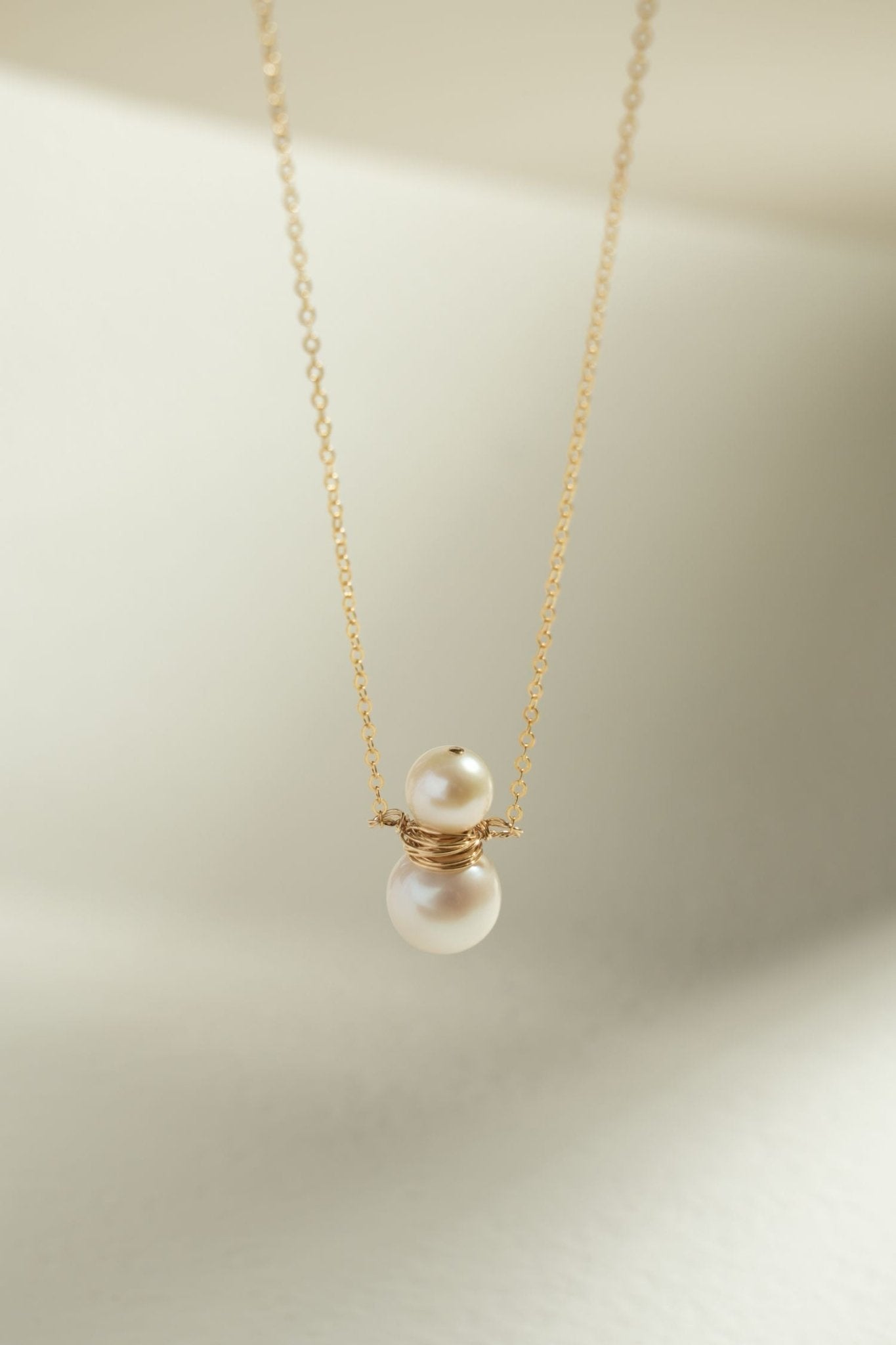 Embellished Series Snowman Pearl Pendants Necklace - floysun