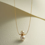 Embellished Series Snowman Pearl Pendants Necklace - floysun