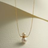 Embellished Series Snowman Pearl Pendants Necklace - floysun