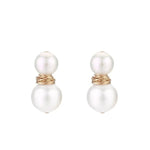 Embellished Series Snowman Pearl Studs Earrings - floysun