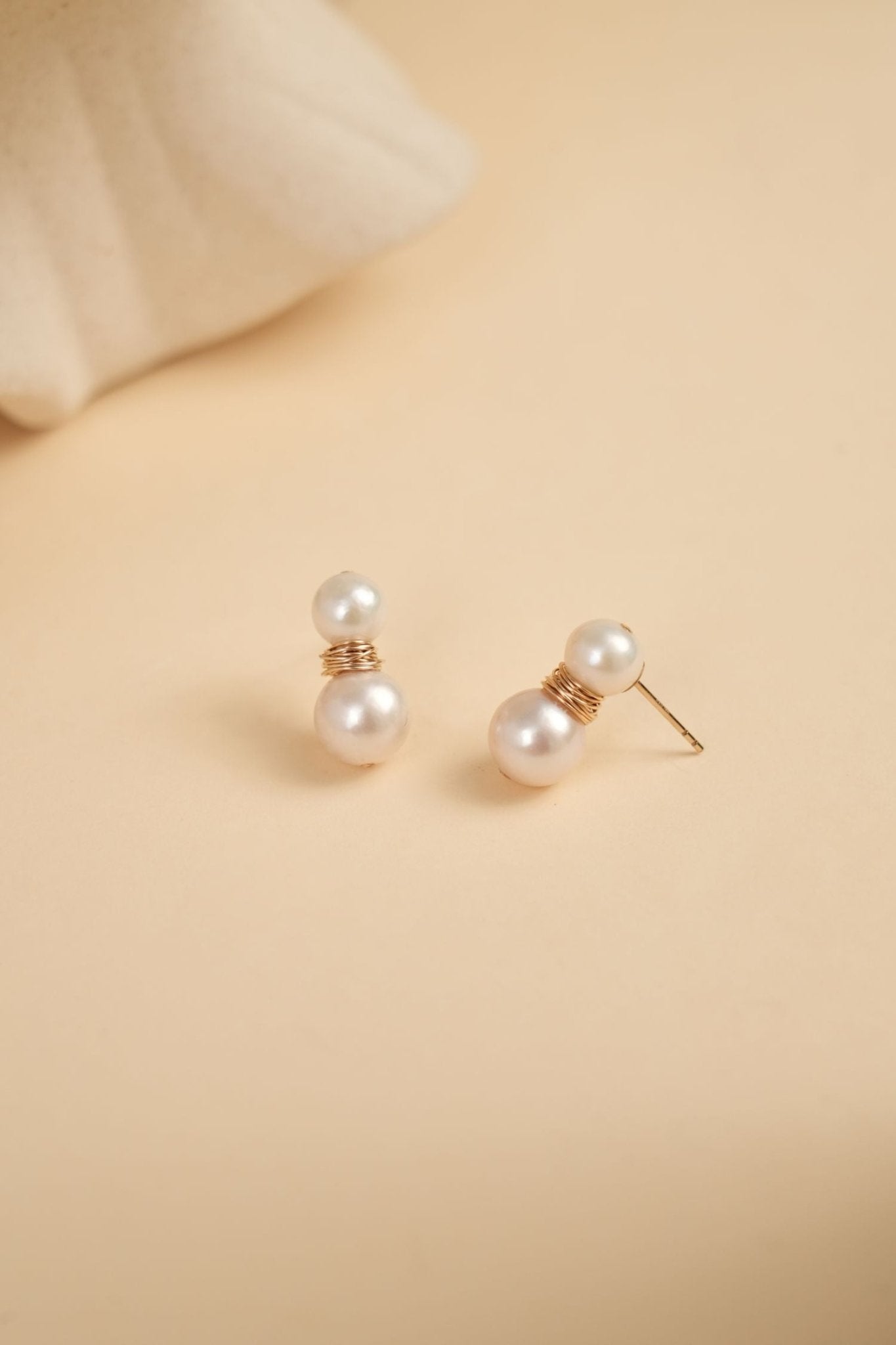 Embellished Series Snowman Pearl Studs Earrings - floysun