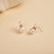 Embellished Series Snowman Pearl Studs Earrings - floysun