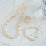 Embellished Series Soft Chain Lace Pearl Ring - floysun