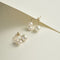 Embellished Series Triple Bead Inverted U Earrings - floysun