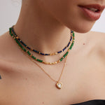 Emerald Broken Gold Bead Necklaces - floysun