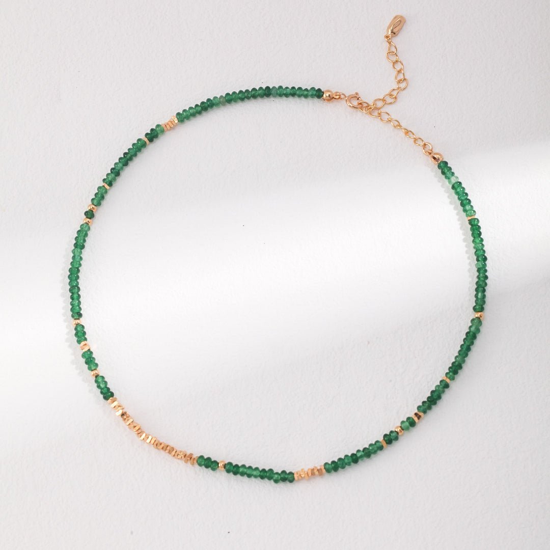 Emerald Broken Gold Bead Necklaces - floysun