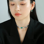 Emerald Serpent Gleam Necklace - floysun