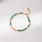 Emerald Sterling Silver Broken Gold Bead Bracelet - floysun