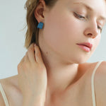 Enamel Candy Color C - Huggie Earrings - floysun