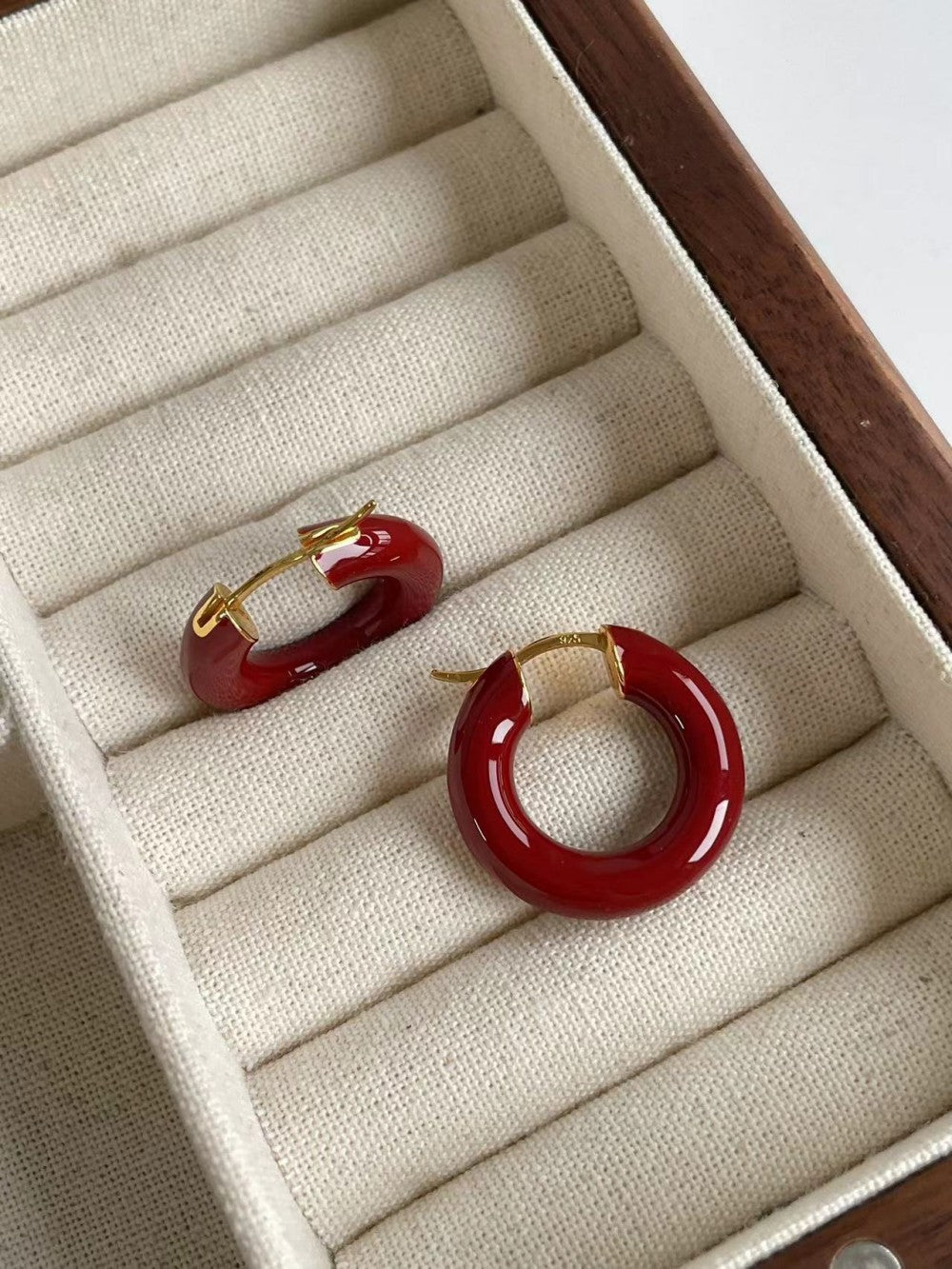 Enamel Glazed Hoops Earrings - floysun