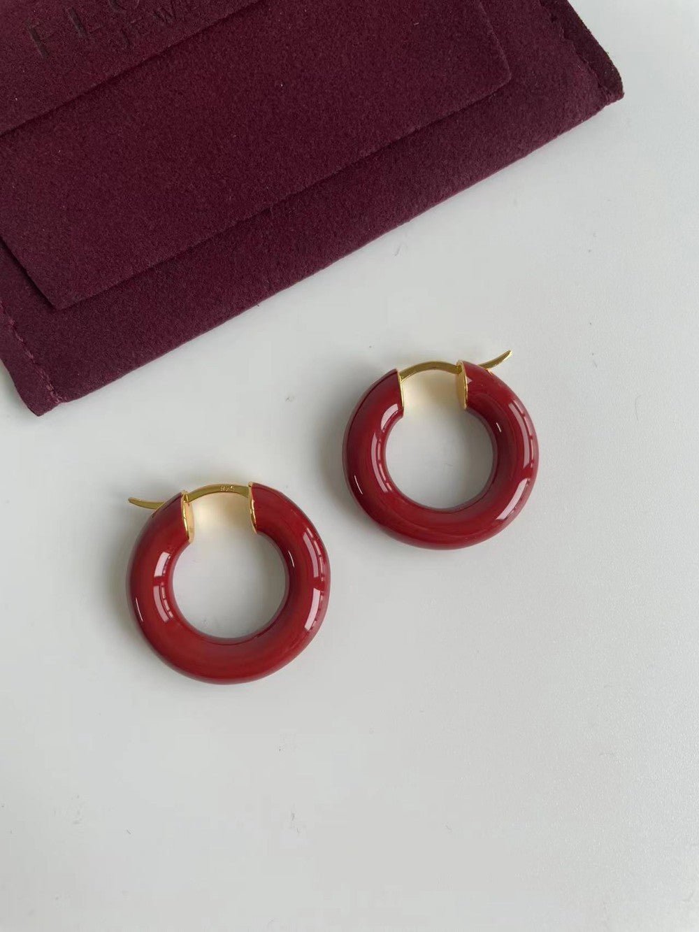 Enamel Glazed Hoops Earrings - floysun