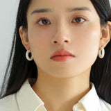 Enamel Glazed Hoops Earrings - floysun