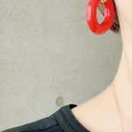 Enamel Glazed Hoops Earrings - floysun