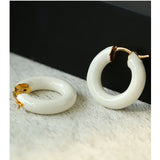 Enamel Glazed Hoops Earrings - floysun