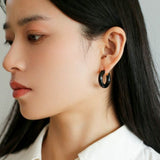 Enamel Glazed Hoops Earrings - floysun