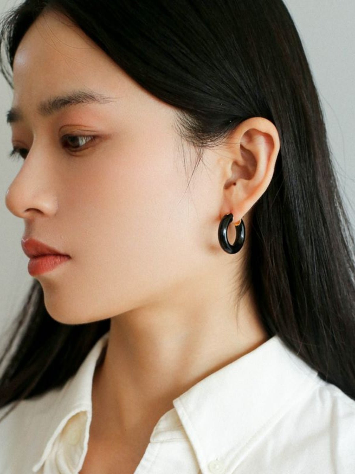 Enamel Glazed Hoops Earrings - floysun