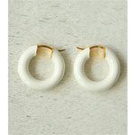 Enamel Glazed Hoops Earrings - floysun