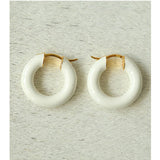 Enamel Glazed Hoops Earrings - floysun