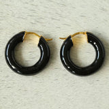 Enamel Glazed Hoops Earrings - floysun