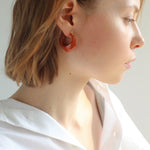 Enamel Twisted Geometric Hoop Earrings - floysun