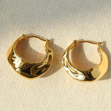 Enamel Twisted Geometric Hoop Earrings - floysun