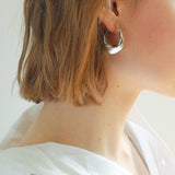 Enamel Twisted Geometric Hoop Earrings - floysun