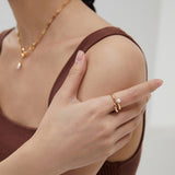 Enchanting Double Layer Pearl Rings - floysun