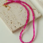 Enchanting Dragon Fruit Hued Beads Opal Necklace - floysun