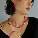 Enchanting Dragon Fruit Hued Beads Opal Necklace - floysun