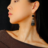 Ethnic Agate Tassel Earrings Traditional Meets Modern - floysun