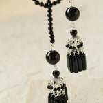 Ethnic Agate Tassel Pendant Long Lariat Necklace Traditional Meets Modern - floysun