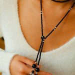 Ethnic Agate Tassel Pendant Long Lariat Necklace Traditional Meets Modern - floysun