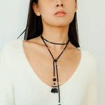 Ethnic Agate Tassel Pendant Long Lariat Necklace Traditional Meets Modern - floysun