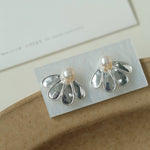 Ethnic Style Single Soma Flower Pearl Earrings - floysun