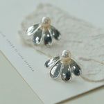 Ethnic Style Single Soma Flower Pearl Earrings - floysun