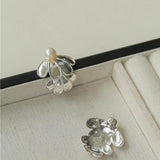 Ethnic Style Single Soma Flower Pearl Earrings - floysun