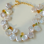 Exaggerated Large Petal Baroque Pearls Necklace - floysun