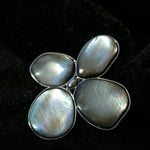 Exquisite Natural Black Mother - of - Pearl Lilac Flower Brooch - floysun