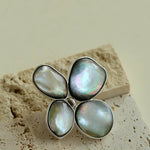 Exquisite Natural Black Mother - of - Pearl Lilac Flower Brooch - floysun